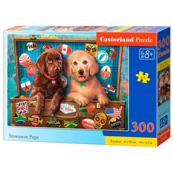 Puzzle 2D Castorland Stowaway Pups 8+/ Numărul de piese: 300 photo 1