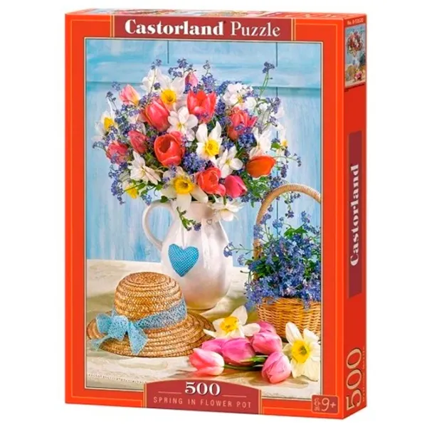 Puzzle 2D Castorland Spring in Flower Pot 9+/ Numărul de piese: 500 photo 1