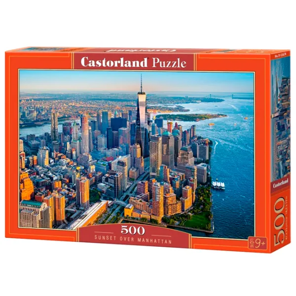 Puzzle 2D Castorland Sunset over Manhattan 9+/ Numărul de piese: 500 photo 1