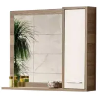 Шкаф с зеркалом Martat Neva 65см x 55см x 55см/ Зеркало/ Белый