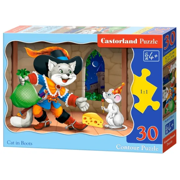 Puzzle 2D Castorland Cat in Boots 4+/ Numărul de piese: 30 photo 1