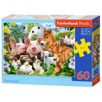 Puzzle 2D Castorland Farm Friends 5+/ Numărul de piese: 60