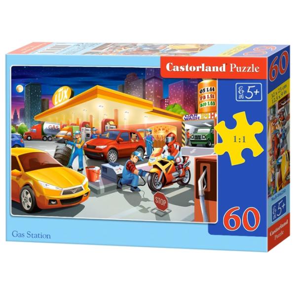 Puzzle 2D Castorland Gas Station 5+/ Numărul de piese: 60 photo 1