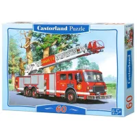 Puzzle 2D Castorland Fire Engine 5+/ Numărul de piese: 60