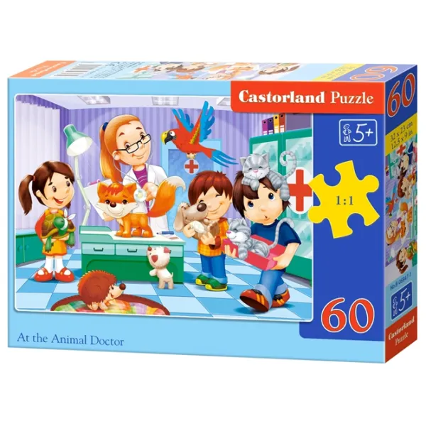 Puzzle 2D Castorland At the Animal Doctor 5+/ Numărul de piese: 60 photo 1