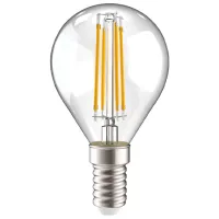 Лампочка светодиодная филаментная IEK G45 LLF-G45-5-230-40-E14-CL E14/ 5 Вт/ 4000 K/ 600лм/ White