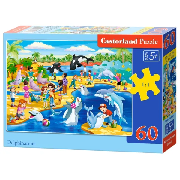 Puzzle 2D Castorland Dolphinarium 5+/ Numărul de piese: 60 photo 1