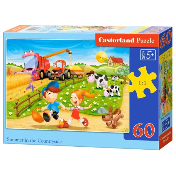 Puzzle 2D Castorland Summer in the Countryside 5+/ Numărul de piese: 60 photo 1