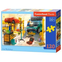 Puzzle 2D Castorland Car Workshop 6+/ Numărul de piese: 120