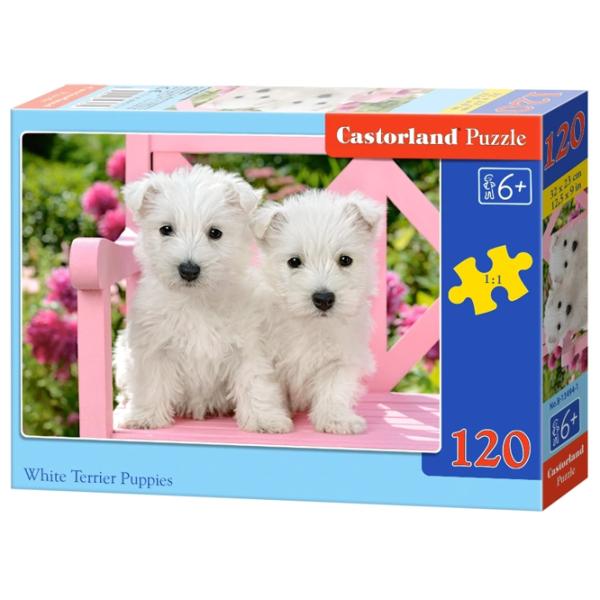 Puzzle 2D Castorland White Terrier Puppies 6+/ Numărul de piese: 120 photo 1