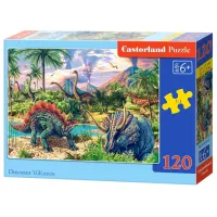 Puzzle 2D Castorland Dinosaur Volcanos 6+/ Numărul de piese: 120