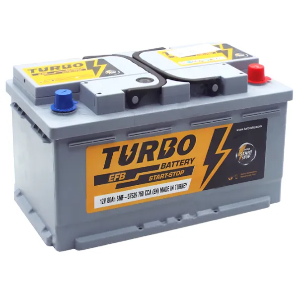 Авто аккумулятор Turbo EFB Start Stop 80Ah 760A photo 1 Авто аккумулятор Turbo EFB Start Stop 80Ah 760A photo 1