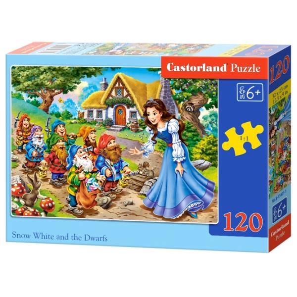 Puzzle 2D Castorland Snow White and the Dwarfs 6+/ Numărul de piese: 120 photo 1