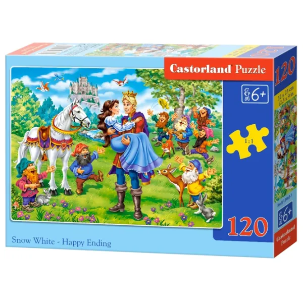 Puzzle 2D Castorland Snow White - Happy Ending 6+/ Numărul de piese: 120 photo 1