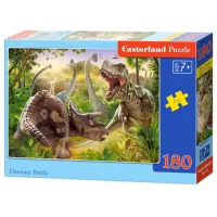 Puzzle 2D Castorland Dinosaur Battle 7+/ Numărul de piese: 180