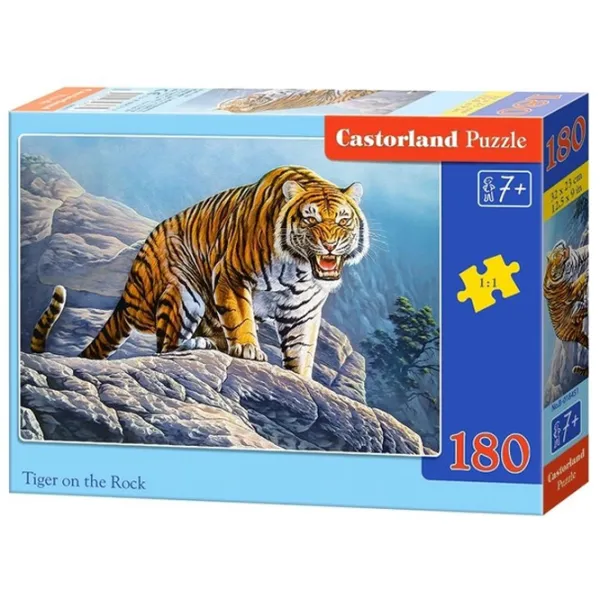 Puzzle 2D Castorland Tiger on the Rock 7+/ Numărul de piese: 180 photo 1