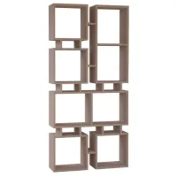 Стеллаж Showdeko RAIL NO.1 166.5см x 79см x 24см cm/ ЛДСП/ Светлый мокко