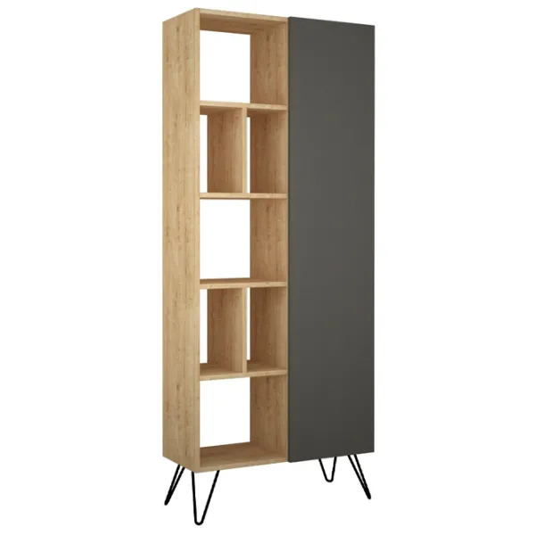 Etajeră Showdeko Jedda 191 x 80.6 x 29.6 cm/ LPAL/ Oak photo 1