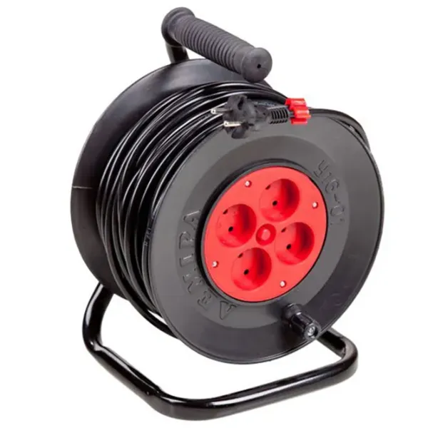 Удлинитель на катушке Lemira U16-01 50 м Черный photo 1