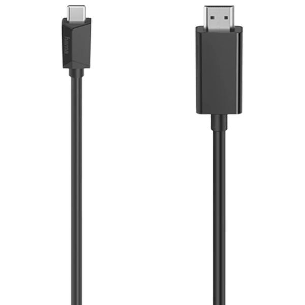 Кабель видео Hama HDMI + USB Type-C 1.5 м/ Черный photo 1
