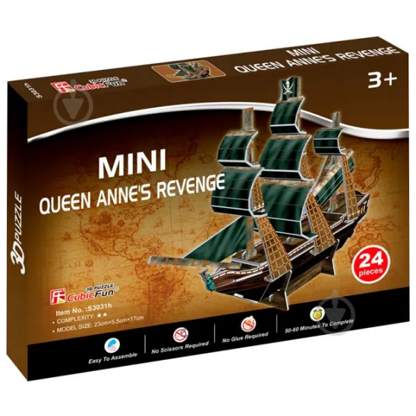 Пазл 3D CubicFun Queen Annes Revenge 5+/ Количество деталей: 24 photo 1 Пазл 3D CubicFun Queen Annes Revenge 5+/ Количество деталей: 24 photo 1