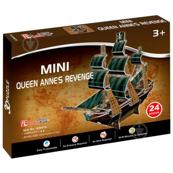Пазл 3D CubicFun Queen Annes Revenge 5+/ Количество деталей: 24 photo 1 Пазл 3D CubicFun Queen Annes Revenge 5+/ Количество деталей: 24 photo 1