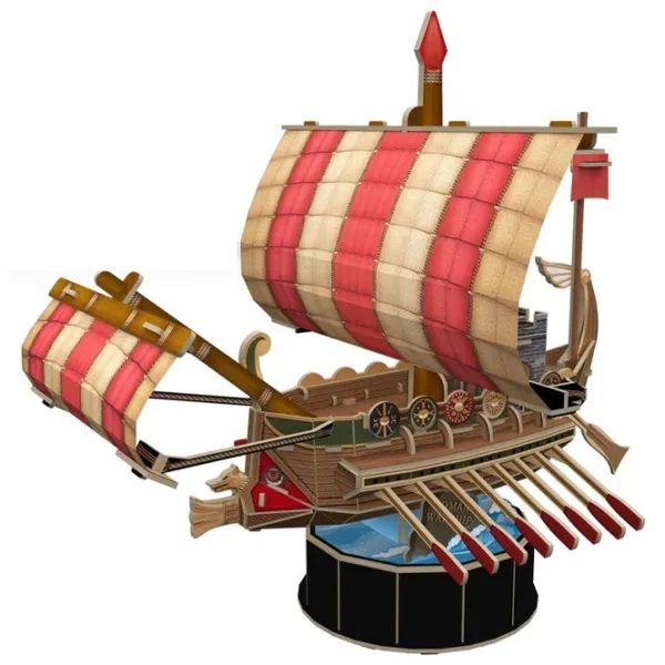 Пазл 3D CubicFun Roman Warship 6+/ Количество деталей: 85 photo 1