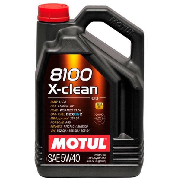 Моторное масло Motul 5W-40 8100 X-CLEAN 5W-40 4 л синтетическое photo 1