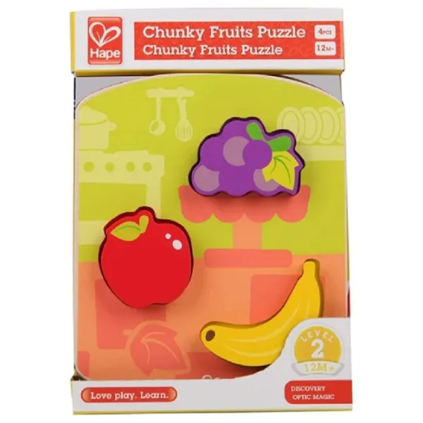 Пазл 2D Hape Chunky Fruit 1+/ Количество деталей: 3 photo 1 Пазл 2D Hape Chunky Fruit 1+/ Количество деталей: 3 photo 1