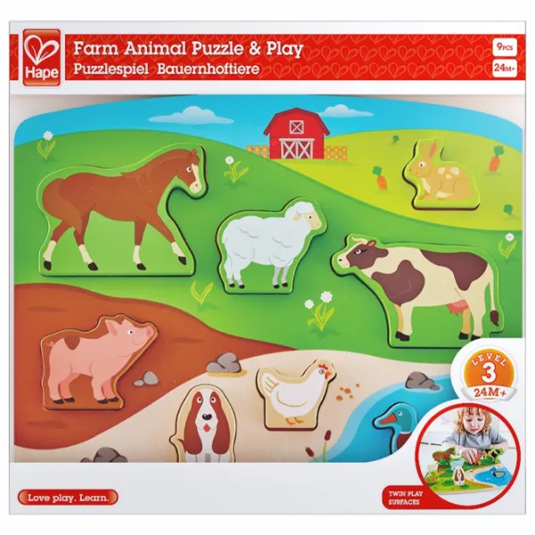 Пазл 2D Hape Farm Animal 2+/ Количество деталей: 8 photo 1 Пазл 2D Hape Farm Animal 2+/ Количество деталей: 8 photo 1