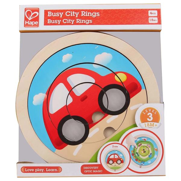 Пазл 2D Hape Spinning Transport 1.5+/ Количество деталей: 3 photo 1