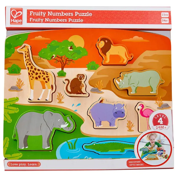 Пазл 2D Hape Wild Animal 2+/ Количество деталей: 8 photo 1 Пазл 2D Hape Wild Animal 2+/ Количество деталей: 8 photo 1