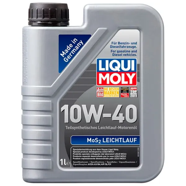 Моторное масло Liqui Moly 10W-40 МoS2 Leichtlauf 10W-40 1 л полусинтетическое photo 1 Моторное масло Liqui Moly 10W-40 МoS2 Leichtlauf 10W-40 1 л полусинтетическое photo 1