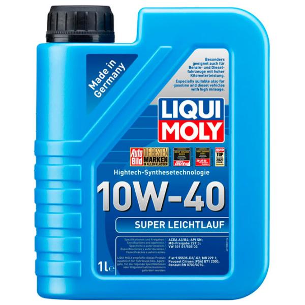 Моторное масло Liqui Moly 10W-40 Moly Super Leichtlauf 10W-40 1 л синтетическое photo 1
