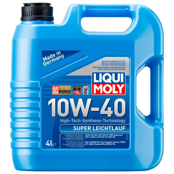 Ulei de motor Liqui Moly 10W-40 Moly Super Leichtlauf 10W-40 4 l sintetic photo 1