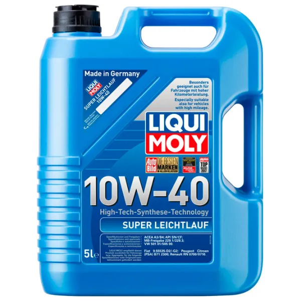 Моторное масло Liqui Moly 10W-40 Moly Super Leichtlauf 10W-40 5 л синтетическое photo 1 Моторное масло Liqui Moly 10W-40 Moly Super Leichtlauf 10W-40 5 л синтетическое photo 1