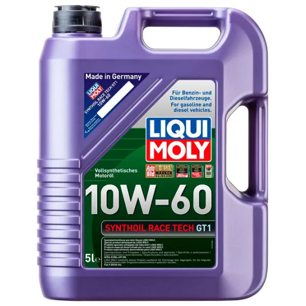 Ulei de motor Liqui Moly 10W-60 Synthoil Race Tech GT1 10W-60 5 l sintetic photo 1