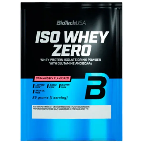 Протеин BioTechUSA Iso Whey Zero 25 г (5999076222803) порошок/ Клубника photo 1
