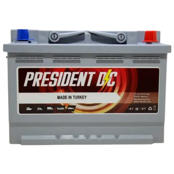 Авто аккумулятор PRESIDENT DC 77Ah 780A photo 1