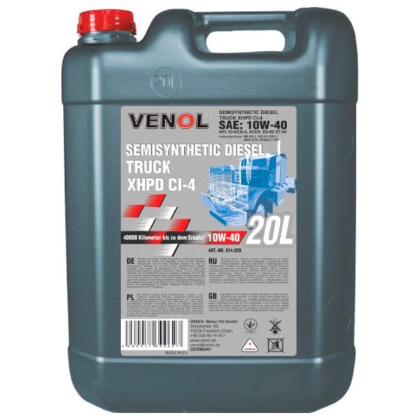 Ulei de motor Venol 10W-40 XHPD CI-4/ CG-4 10W-40 20 l semisintetic photo 1