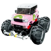 Constructor cu telecomandă XTech Off-Road Monster Truck Mașină/ Pink