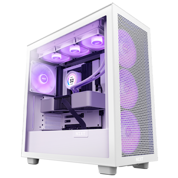 Carcasă NZXT H7 Flow RGB Mid Tower / White photo 1