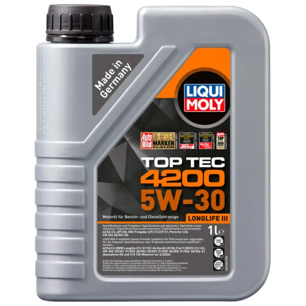 Моторное масло Liqui Moly 5W-30 Top Tec 4200 5W-30 1 л синтетическое photo 1 Моторное масло Liqui Moly 5W-30 Top Tec 4200 5W-30 1 л синтетическое photo 1