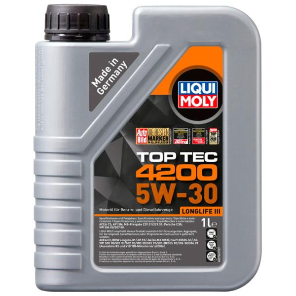 Моторное масло Liqui Moly 5W-30 Top Tec 4200 5W-30 1 л синтетическое photo 1 Моторное масло Liqui Moly 5W-30 Top Tec 4200 5W-30 1 л синтетическое photo 1