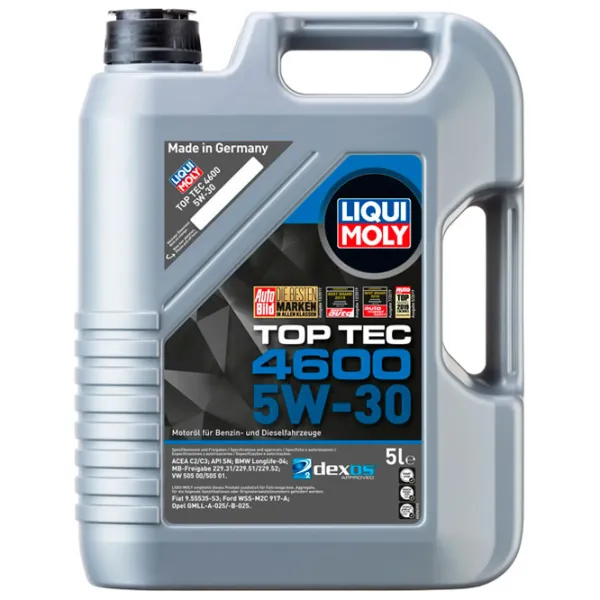 Моторное масло Liqui Moly 5W-30 Top Tec 4600 5W-30 5 л синтетическое photo 1