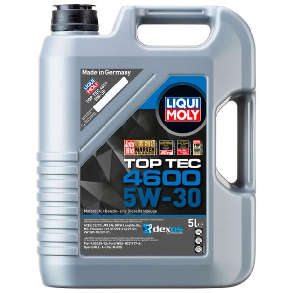 Моторное масло Liqui Moly 5W-30 Top Tec 4600 5W-30 5 л синтетическое photo 1