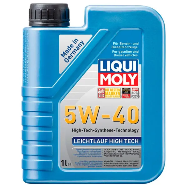Моторное масло Liqui Moly 5W-40 Leichtlauf High Tech 5W-40 1 л синтетическое photo 1
