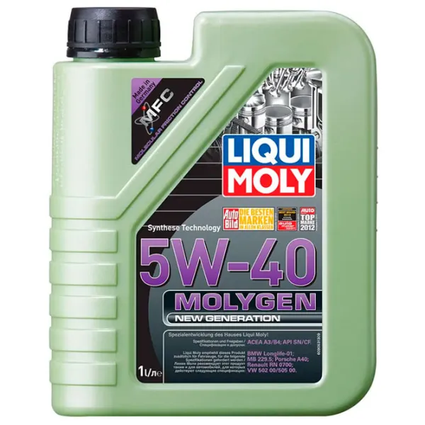 Моторное масло Liqui Moly 5W-40 Moly Molygen 5W-40 1 л синтетическое photo 1 Моторное масло Liqui Moly 5W-40 Moly Molygen 5W-40 1 л синтетическое photo 1