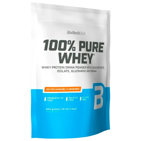 Proteină BioTechUSA 100% Pure Whey 454 gr (5999076238439 ) praf/ Caramelă sărată photo 1 Proteină BioTechUSA 100% Pure Whey 454 gr (5999076238439 ) praf/ Caramelă sărată photo 1