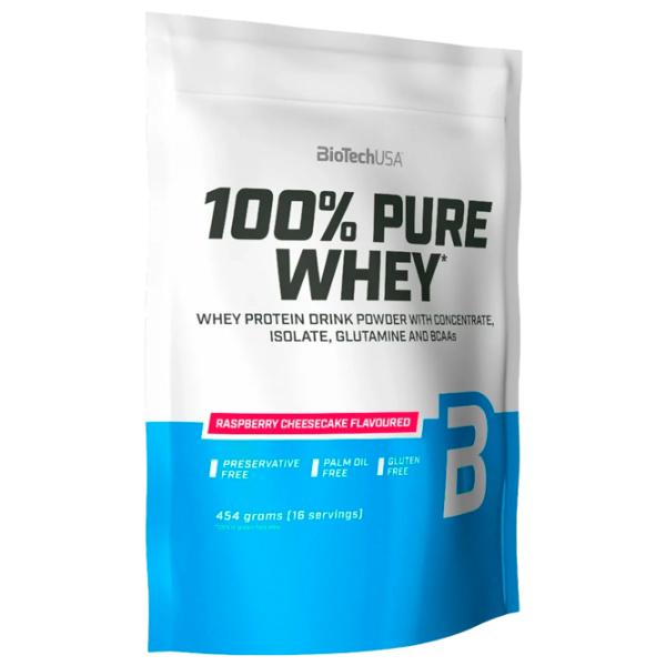 Proteină BioTechUSA 100% Pure Whey 454 gr (5999076238453) praf/ Cheesecake cu zmeură photo 1 Proteină BioTechUSA 100% Pure Whey 454 gr (5999076238453) praf/ Cheesecake cu zmeură photo 1